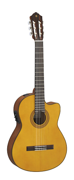 Yamaha CGX122MSC Acoustic/Electric Cutaway Classical Guitar Natural image 1