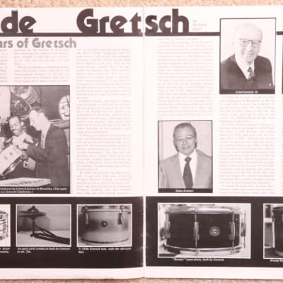 Rare Original Gretsch Drums 100th Anniversary Promotional Magazine - 1984 image 2