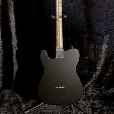 LsL T Bone One Matte Black Tele, Telecaster 5A Highly Figured Roasted Flame Maple Neck & Fretboard, Aged, Relic image 14