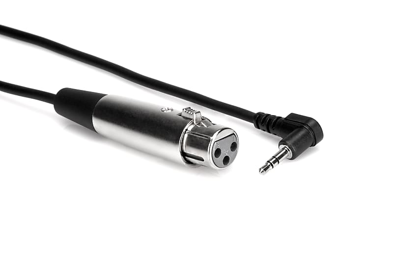 Hosa XVM-115F Camcorder Microphone Cable XLR3F to Right-angle 3.5 mm TRS 15 ft (Loc:1G) image 1