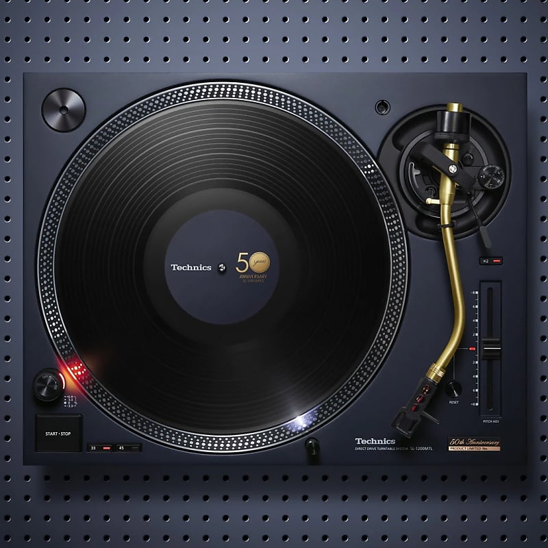 Technics SL-1200MK5 & SH-EX1200 （LP50枚付） Technics SL-1200MK5 pair set silver DJ Turntable technics