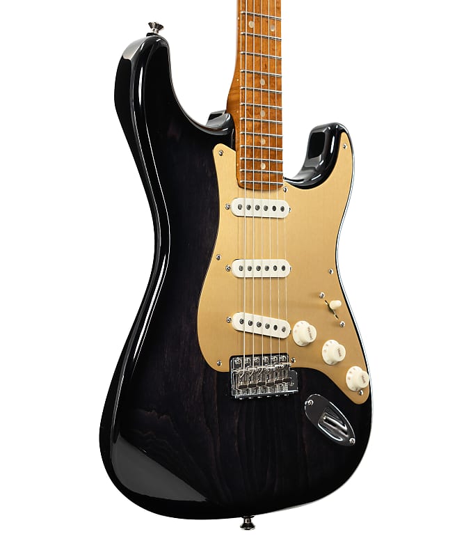 Fender American Custom Strat NOS, Maple Neck - Ebony Transparent image 1