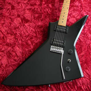 Series 10 Vintage 1985 Black Body Maple Fretboard Neck ZZ Explorer Style Guitar image 1