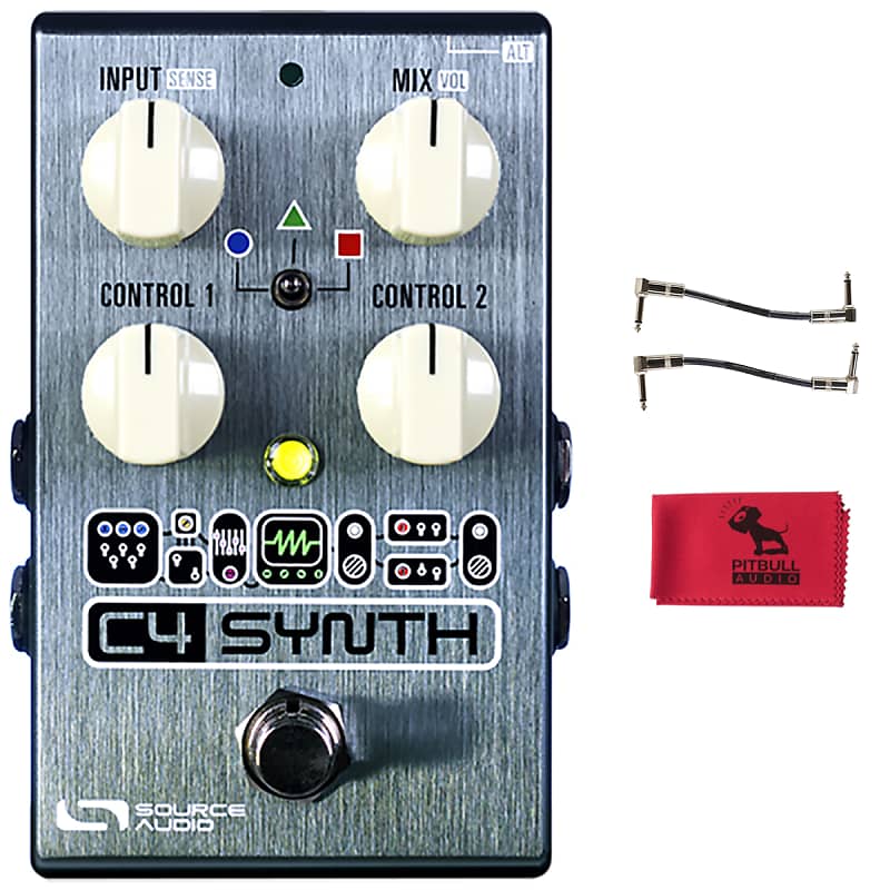 Source Audio C4 Synthesizer Guitar Pedal w/ Cables & Cloth Reverb