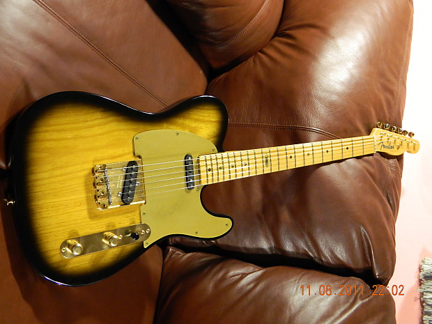 Sunburst telecaster store gold pickguard