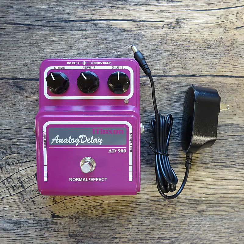 Maxon AD-900 Analog Delay V1 Early Version MN3005 2 x BBD Chips w/ 12V AC  Adapter Made In Japan MIJ