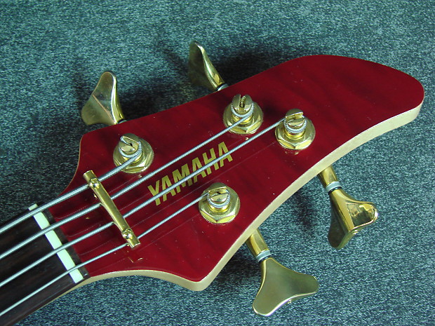 Yamaha RBX460 4 String Quilt Top Red Electric Bass Guitar