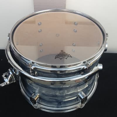 Pacific By Drum Workshop Made In Mexico 9 x 12" Blue/Silver Diamond Pearl Wrap CX Tom - Very Clean - Sounds Great! image 1