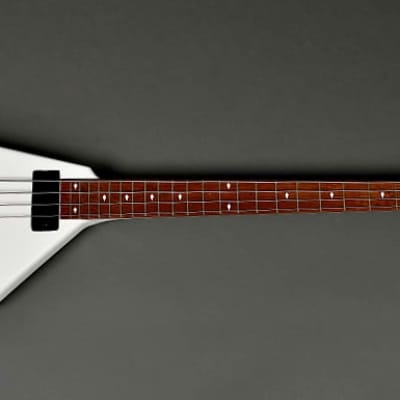 BootLegger Guitar Ace  Headless Bass White 7.8 Pounds White Stiletto Case &  Flask image 7