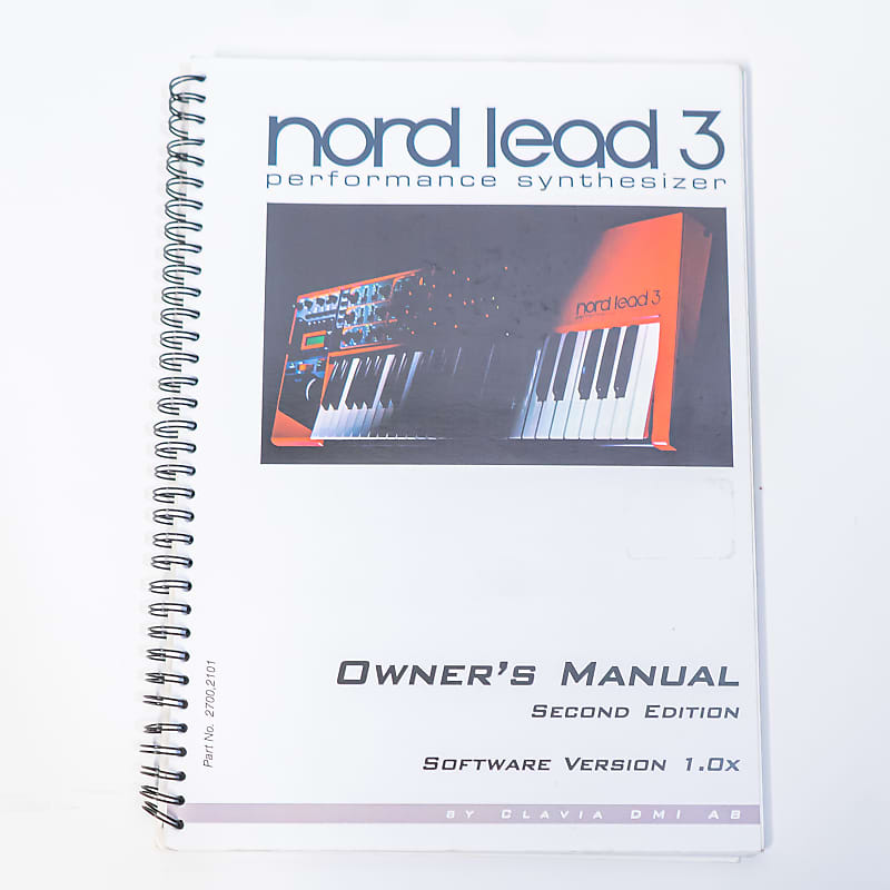 Nord Lead 3 Owners Manual - Second Edition - Software Version 1.0X image 1