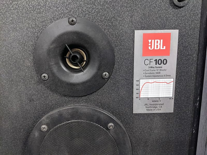 JBL CF100 Floor Stereo Speakers Black 8 Ohms 10