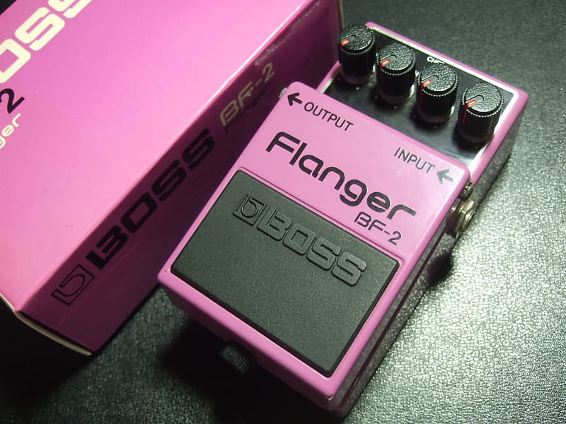 1981 w/ Box & Manual Boss BF-2 Flanger Made in Japan MIJ (Black Label) image 1