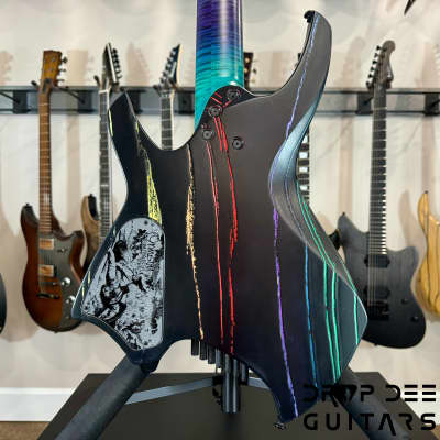 Ormsby Custom Shop Goliath Black Friday Rainbow Multiscale 7-String Electric Guitar w/ Bag-Black Friday Rainbow image 13