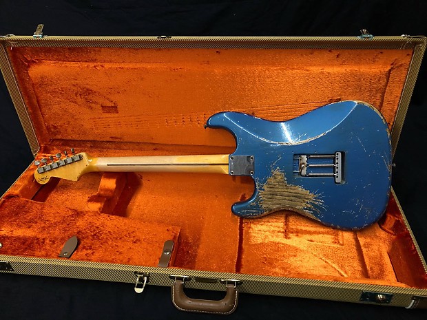 Fender 57 stratocaster relic 2011 Aged Lake Placid Blue | Reverb