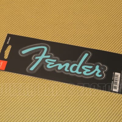 910-0258-000 Genuine Fender Turquoise Glitter Fender Guitar/Bass Logo Sticker