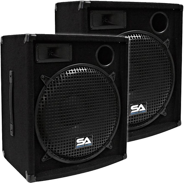 Seismic Audio SA-15.2 Passive 1x15" 300w Speakers (Pair) image 1