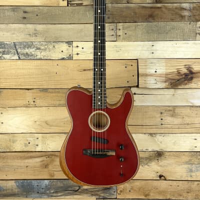 Fender American Acoustasonic Telecaster (2021, Crimson Red) image 4
