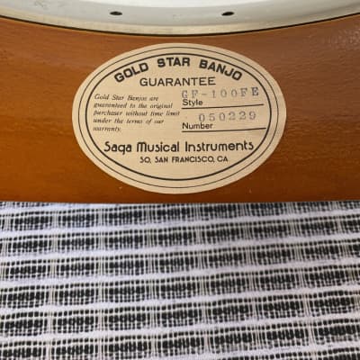 Gold Star GF-100FE Professional 5-String Resonator Banjo w Hard Case - Flying Eagle Inlay image 2