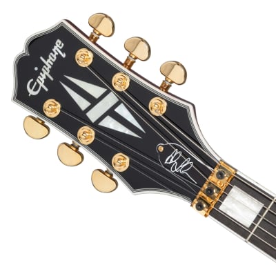Epiphone Alex Lifeson Signature Les Paul Custom Axcess Left-Handed Guitar - Quilt Ruby image 8