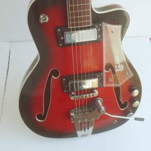 Vintage  RARE Melodija Menges hollow body Jazz guitar archtop 1960 s imagen 2