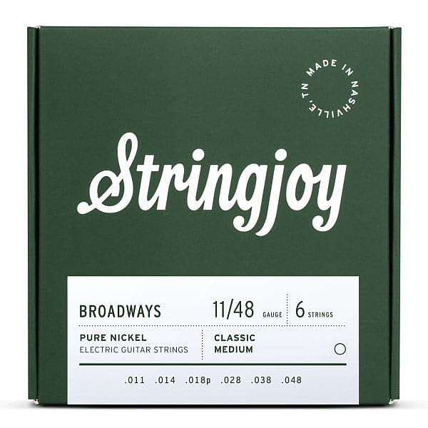Stringjoy Broadway Classic Medium (11-48) Pure Nickel Electric Guitar Strings image 1