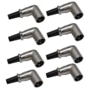 Seismic Audio - 8 Pack of Right Angle 3 Pin XLR Male Connector - Mic Connector