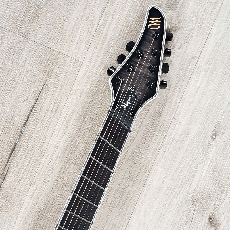 Mayones Regius VF BKP 7 Multi-Scale 7-String Guitar, 3A Flame Maple Top,  Trans Graphite-Burst Gloss