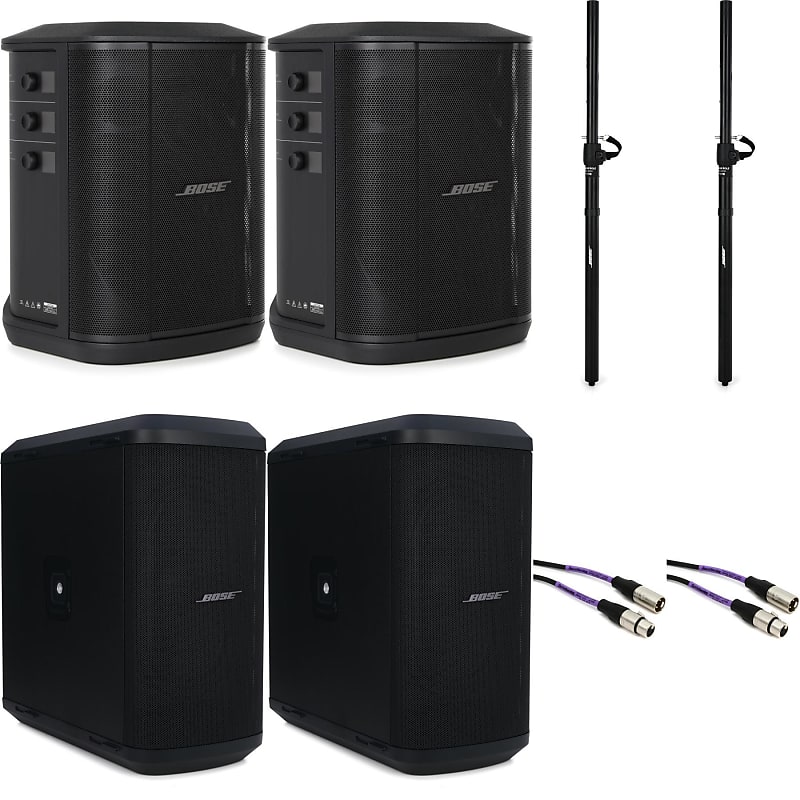 Bose S1 Pro+ Multi-position PA System and Sub1 Subwoofer Stereo Bundle image 1