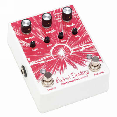 EarthQuaker Devices Astral Destiny Octal Octave Reverberation Odyssey White Sparkle / Red Print image 1