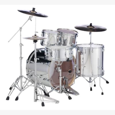 Pearl Export EXX725S 5pc Drum Set Mirror Chrome w/Hardware image 6
