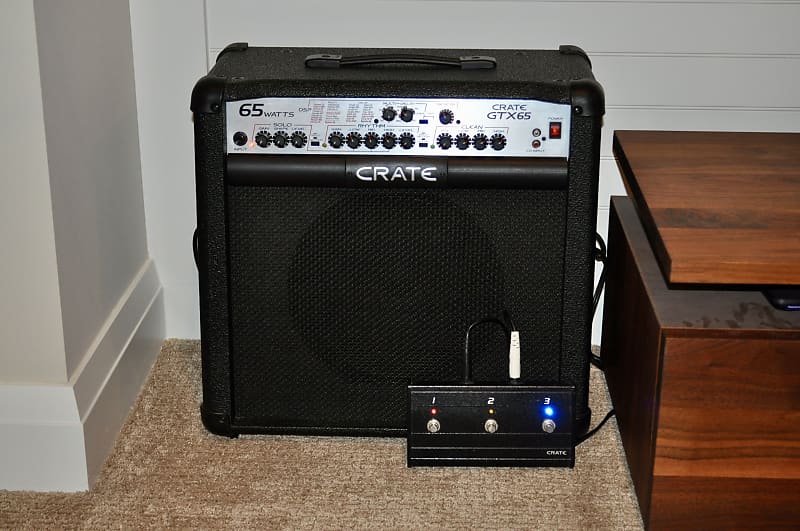 Crate GTX65 65 Watt Combo Amp + CFP3 3 Button Foot Switch Reverb