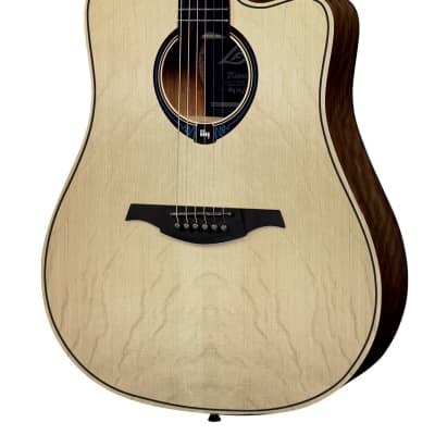 LAG THV30DCE Tramontane Dreadnought Cutaway Acoustic Electric Guitar with Hyvibe image 6