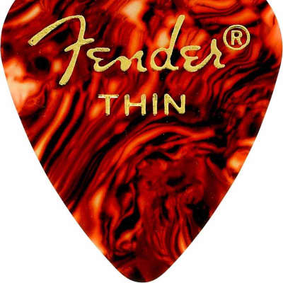 Fender 451 Classic Celluloid Guitar Picks, SHELL - THIN, 12-Pack (Dozen) image 1