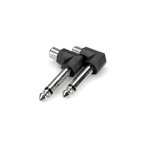 Hosa GPR123 GPR-123 2 pack RCA to 1/4" TS Right-Angle image 2