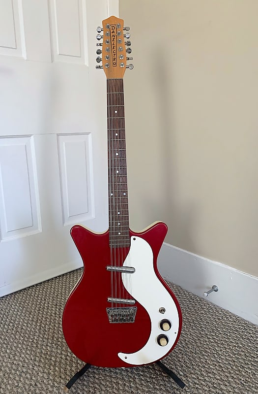 Danelectro 12 String Electric Guitar Red Swirl | Reverb