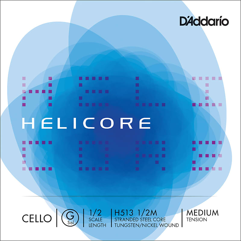 D'Addario H513 1/2M Helicore 1/2 Cello String - G Medium image 1