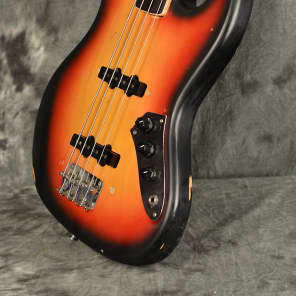 Hohner Vintage Lawsuit Jazz Bass  1975 3 Tone Sunburst Fretless Jaco Pastorius Conversion w Hardcase image 1