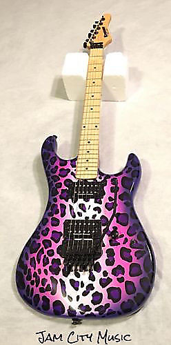Kramer Pacer Vintage Electric Guitar Floyd Purple Spotted Satchel Steel  Panther