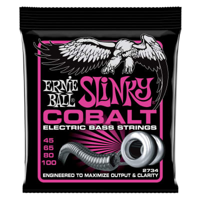 Ernie Ball 2734 Cobalt Super Slinky Electric Bass Strings (45-100) image 1