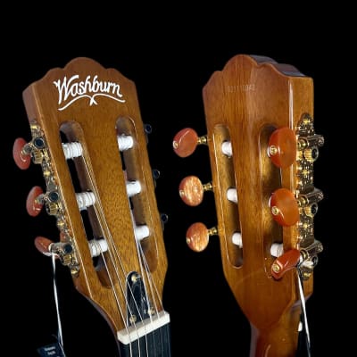 Washburn EACT42S Nylon Acoustic Guitar in Natural image 6