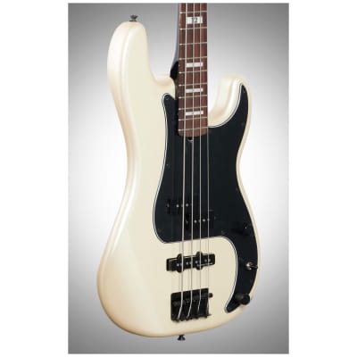 Fender Duff McKagan Deluxe Precision Electric Bass, Rosewood Fingerboard (with Gig Bag), White Pearl image 3