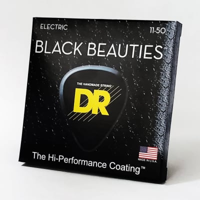 DR BKE-11 Black Beauties Coated Electric Guitar Strings (11-50) image 1