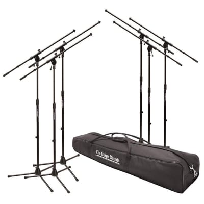 On-Stage Stands MS7706-6 Pack (MS7701B Euroboom Microphone Stands with Carry Bag) image 1