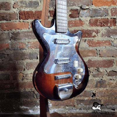 Teisco / Andre Double Cut Electric Slide Guitar (1960s, Redburst) image 6