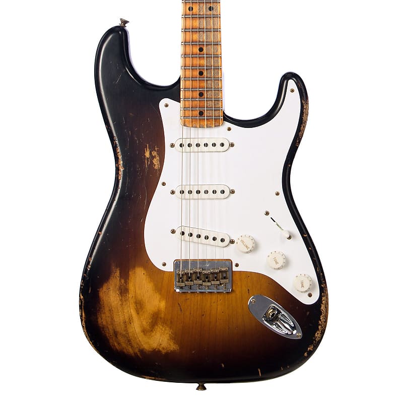 Fender Custom Shop Limited Edition 70th Anniversary 1954 Stratocaster Hardtail Heavy Relic - Wide Fade 2 Tone Sunburst - 1 off Electric Guitar NEW! image 1