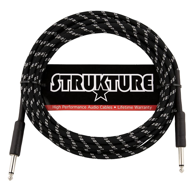 Strukture Instrument Cable - Vintage Black/Silver, 18.6 ft image 1