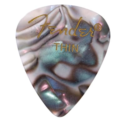 (12 Pack) Fender 351 Celluloid Thin Guitar Picks - Abalone image 1