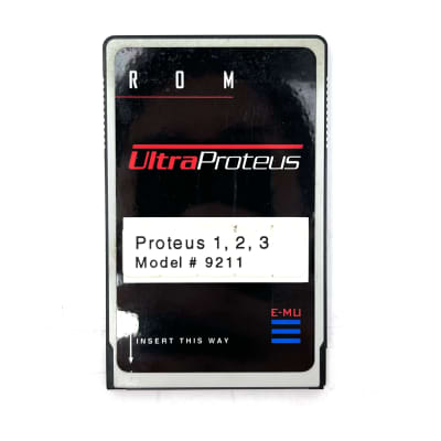 E-Mu Systems Ultra Proteus Rom Card ''PROTEUS 1,2,3 #9211'' Rare 90's Black