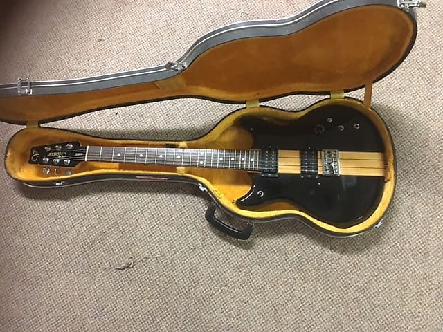 Vantage 1977 Vantage V600 Faux neck thru guitar 1977 black