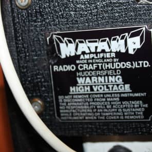 Vintage 1972 Matamp GT100 Head & 1x15 Cabinet Amp Amplifier Stack SERVICED image 6
